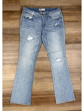 Lei Womens Jr. Jeans Blue Size 9 Ashley Low Rise Boot Denim Cotton Blend